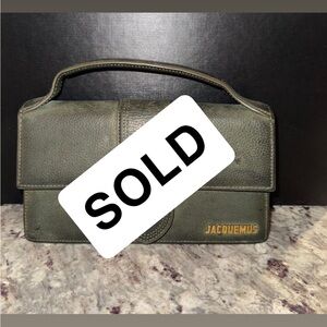 Jacquemus Khaki Leather  Bag